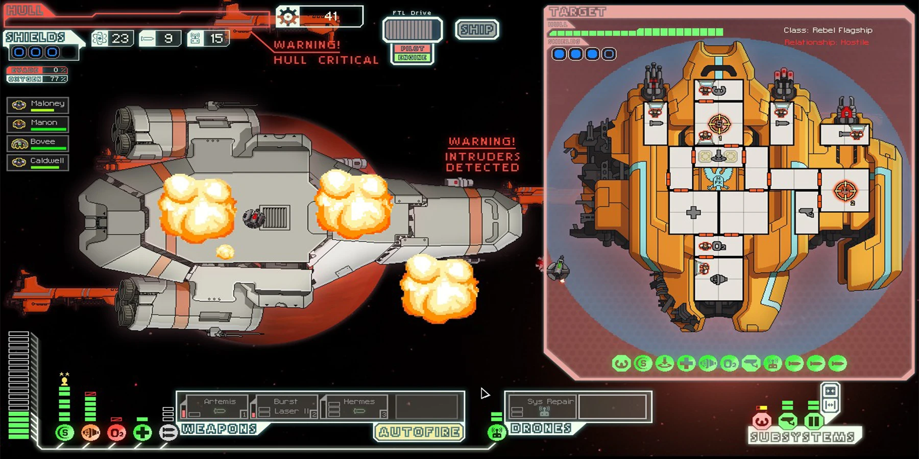 بازی FTL: Faster Than Light روگ لایک و چالشی